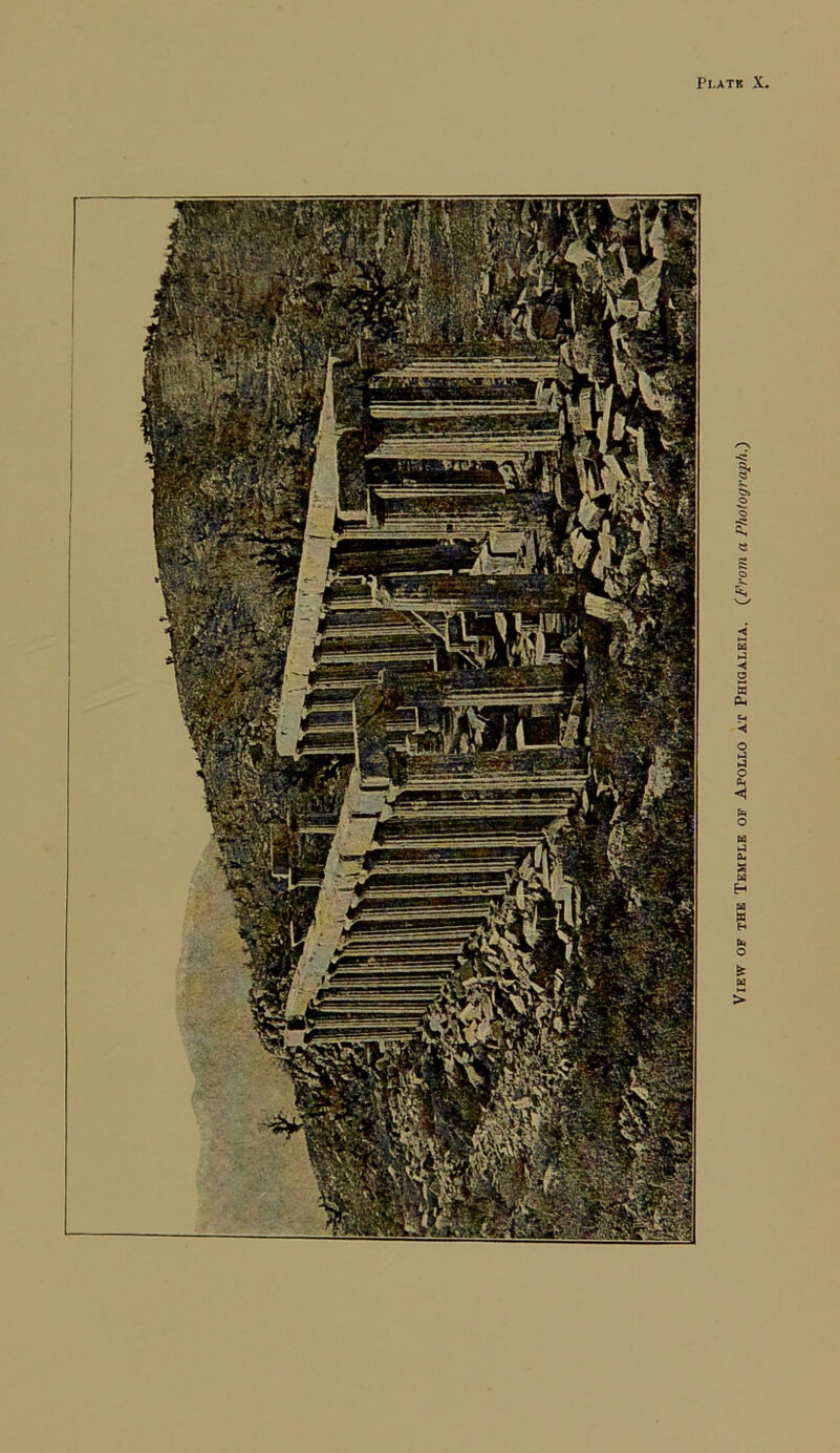 Pl.ATK X. View of the Temple of Apollo at Phigaleia. (From a Photograph.)