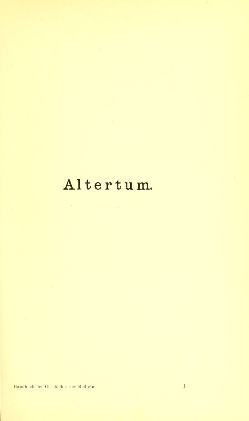 Altertum.