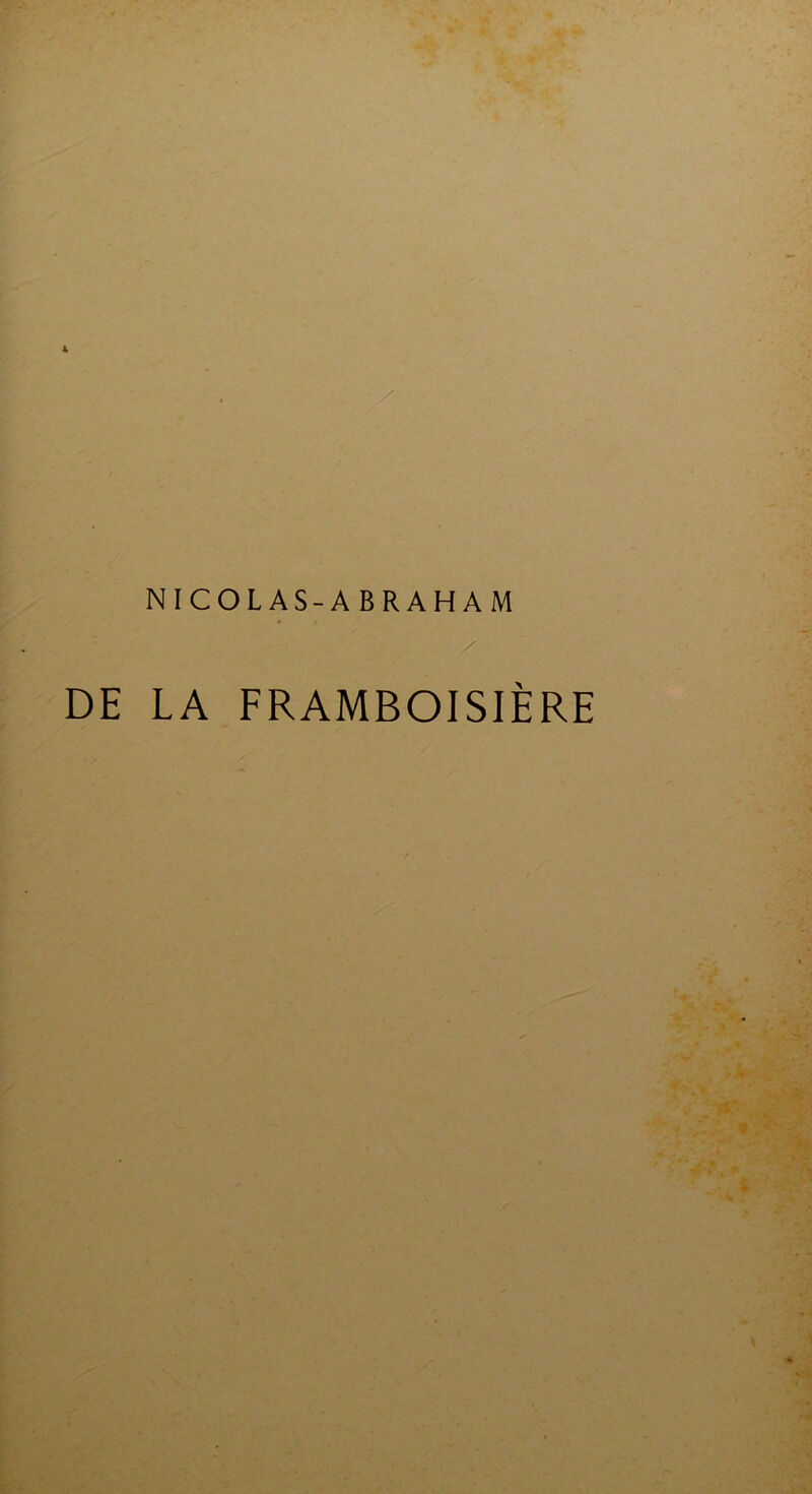 X NICOLAS-ABRAHAM