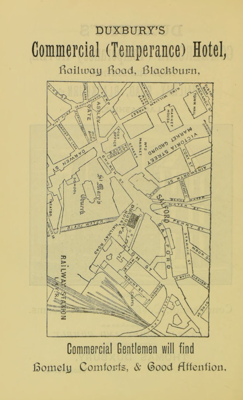 Commercial (Temperance) Hotel, Roiliuaij Road, filacUbuim, loomcliy Comfoids, 6c Good flffenfion.