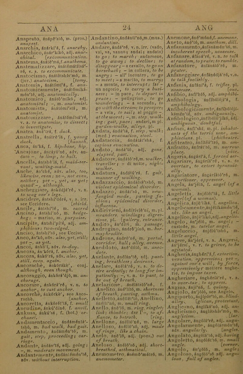 acuity — acuity (aKio'HTH) n. npoHH- 3HTejIHOOTB, OCTpOTa. aculeale (aKio^^Her) o. Mcuao- noAo6eHi., ocxpi.. acuraen (aKio'MeH) n. ocrpo; npoHnaaTejtHOCTB, ocxporaj A1>arOBHAHOCTb. acuminate (aKio^MiiueT) a, ocTpx., HacoHeuT,; tri. okoH- HasaMi. ocipo; — ion, n. o- CipOKOHeaHOCTb, OCTpOTa. aonpressure (aKwnpe^urbp) n. cnapaue Kp-tBOTeHeune b:b apTepHH CI. Hraa. acus (a^Ktc) n. Hr.ia, nr.iHii;a; pn6a HrMi;a. acute (aKio'T) a. ocxpi.: cno- coSeux.; rrpoHHuaxe^reH'b; —ly. adv. —o; —ness, n. ocxpoxa, XHXpOCXB. adage (a^^e^sK) n. noroBopKa, noc.xoBHna; —ial, a. nocjo- BuneHi., adagio (-AeH'’A5Kn:o) n. a^aacao, M6A.3eH0 (mv3.) adam's ale (a'^asie en.x). bo- 4,a ((jmrypaxHBHo); —appiè, (airbJi), Bn^x. óauaHa; rx.p- JtemHHKx., adaiiiant (a'^^aMaux) n. 4,na- Mauxx., e.!iMa3b, Marunxx.; XBX.PAOCXB. radaiiiantine (aAajia'HxnH) o. ^HaMaaxeax., e^x.Maseux.; XBX.P4-B. adapt (a,3,a'nx) vt. npncnoco- óaaaMx., npii.xaraMx., nar.xa- caBaivix.- adaptaliility (aAartxaón'jrirrn) n. npncnoco6nMocxB. adaptalion (a,\anxeii'inx.H) n. npiicnocoC.xeHiie, npiuxaraiie. iiaraacHBnHe. adapt ed (vxa'nxeA) <»• ro^eut, npncnocoóeax.. adduci ire add (aj^) vt. cx.6HpaMx., npa- xypa.Mx., yae.xirxaBaMx.. addendum (aAeH'’4x.M) n. npn- xypKa, npH.xoaceane. adder (a'4x,p) n. s.mhh, exa^- ua; —stung. a. yxanaux. oxx. 3.Miia. addible (-4n6x..x)a. npn6aB.7a- eiax.; — bility, n. npnóasja- CMOCXI.. addici (aj,H'Kx) vt. no^aBasn. ce, npi^aBaux. ce kx.six. nopoKt, npucFoccòasaM-B ce; —ed, a. BAa^PHx.; —edness, — ion. n. CK.XOHHOCTB. additlon (a4H'mx.H) n cx.6Hpa- ue; cteAiffleune, yBe.xiPie- Hne, iipH6aB.xeHHe. additional (a4n'mx.Ha.x) o.npH- x.'S’peax., 4o6aBeH-B,- hobx., Apyrx.; —ly, adv. oxrop%, Bpxixx. xyfi. addi e (a^^x.x) n. oc34x.icb; 6e3- naoAH'icxB; paaBa.xeuocxb: a. óean.xoAeffb, rnnax., passa- .xeax.: —lieaded. (xc^vca) a. c.xaónvMeHx., 3a6x.pKaax.. address (a,i,pe''c) vt. vi. ox- npaBBJix., a.\pecnpajrB, na^- nncBa>rb; AasaMx. pls'ii.; o6px.ma>n« ce: n.MeHyBajix.: n. ptì'ib; irarae^x.: .Mannepn: Ha^nncx., avxpecx.:—er. n. npocirre.xi.; roBopnxe.xB. addressee (a,\pecn') n. aipe- cnpaao .xnge. adduce (M'e^c) rf. npnseac- 4aMX., gnxnparrx.: —ent. a. npiiBOHCAamx., no^Biiacynri.; —iblé. n. npiiBCAnun., npe4- cxaB.xaejix.. adduci ion (a,vj>rKmx»H) n.^oun- caue, iipuBhAeuue, npU^- cTaB.xpiine, adduci ivo (-iib) a. npuBo^eigx., CB04eu;t.