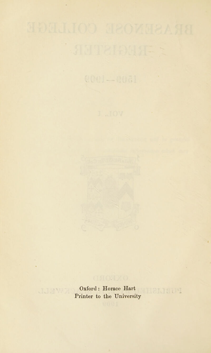 Oxford: Horace Hart Printer to the University