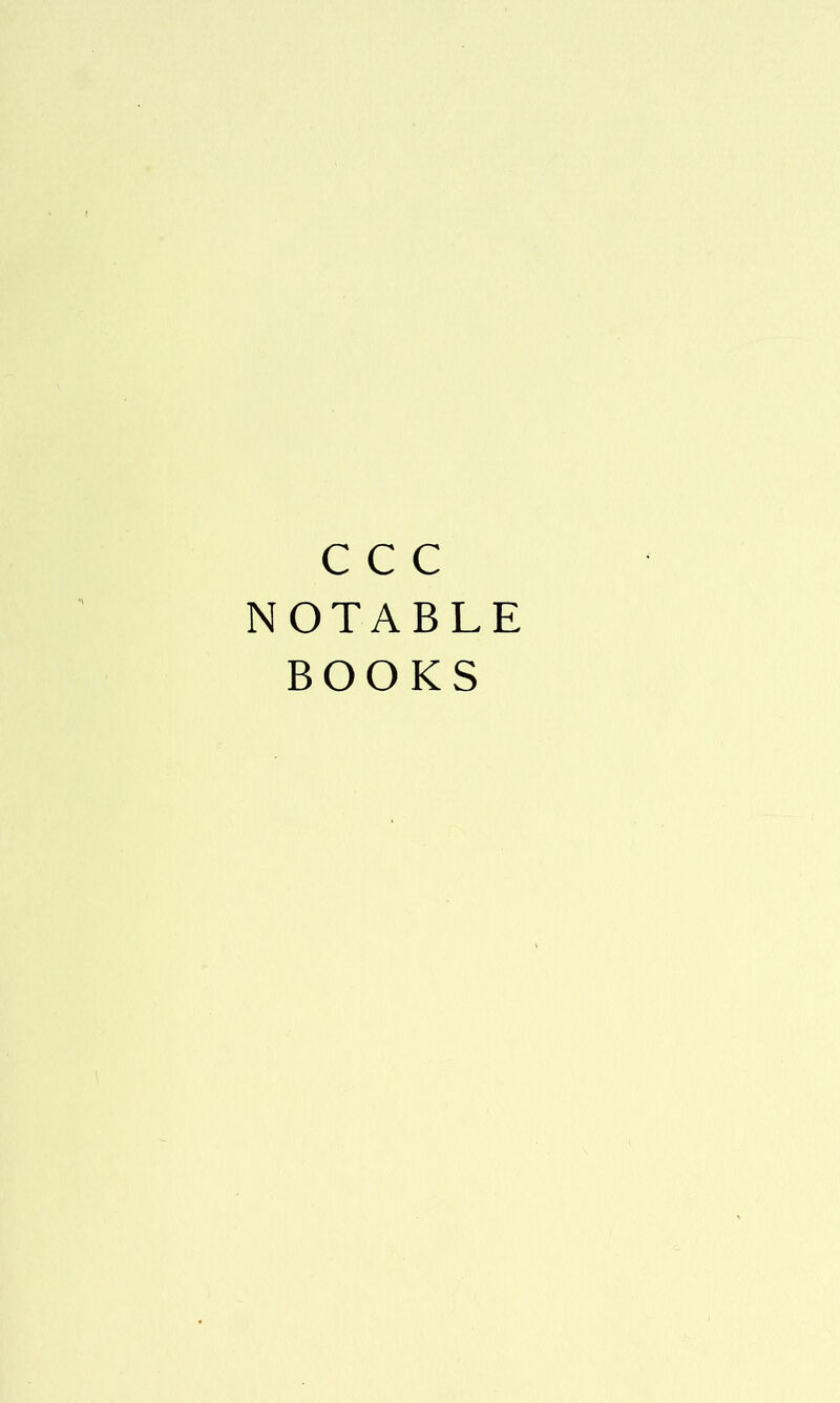 c c c NOTABLE BOOKS