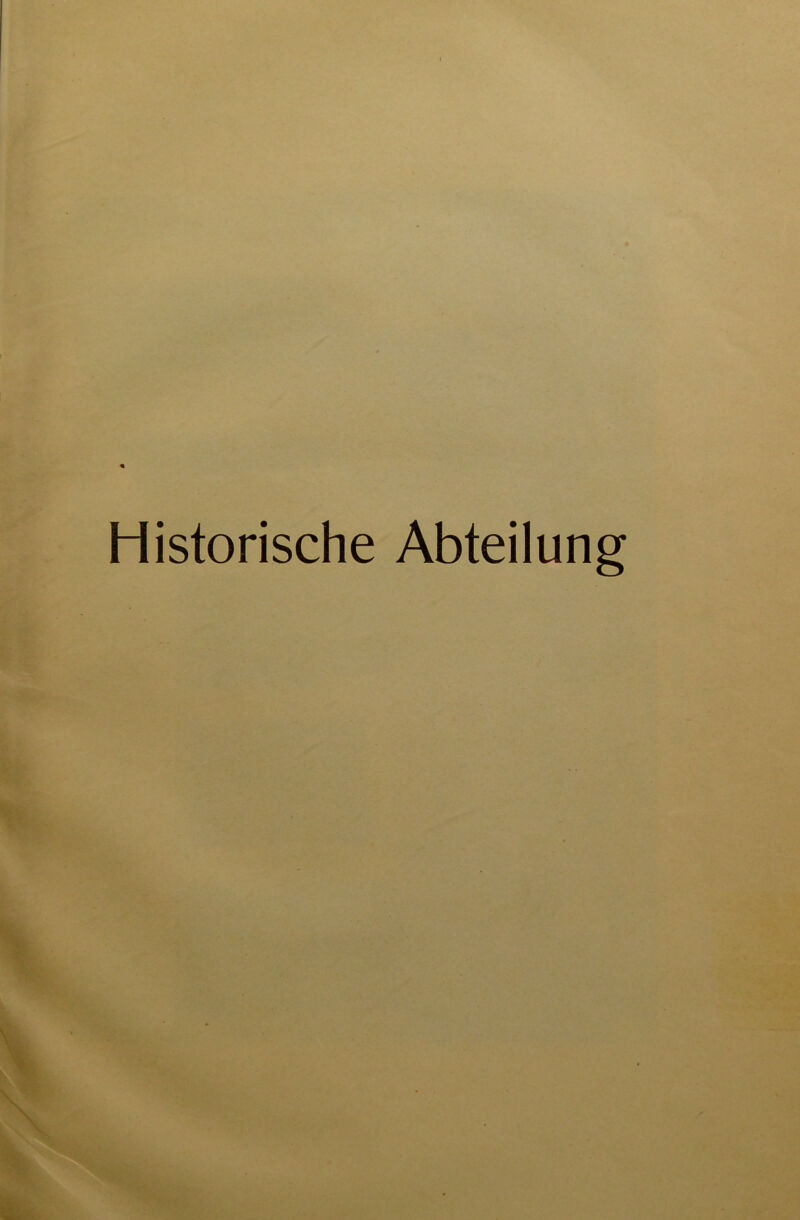 Historische Abteilung