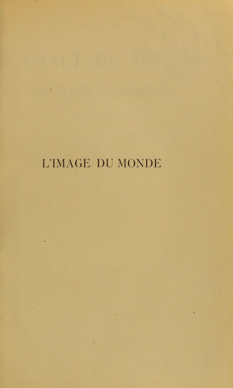 L’lMAGE DU MONDE