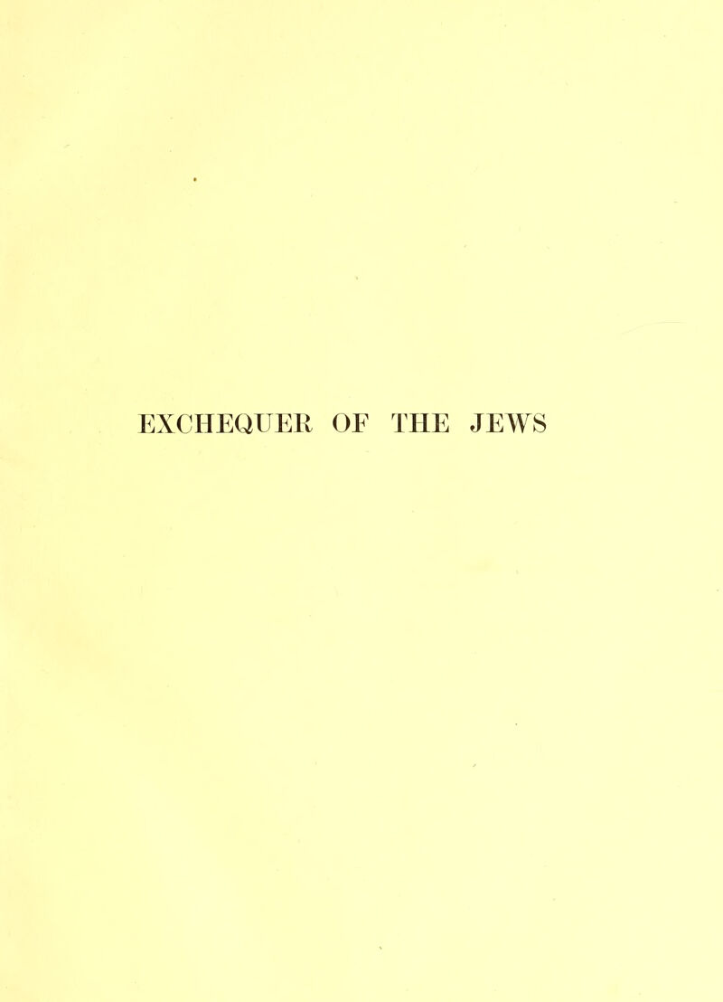 EXCHEQUER OF THE JEWS