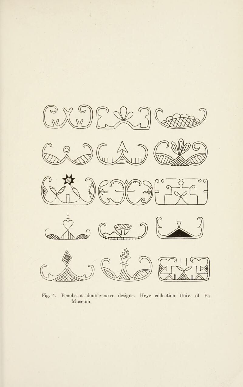 Fig. 4. Penobscot double-curve designs. Heye collection, Univ. of Pa.