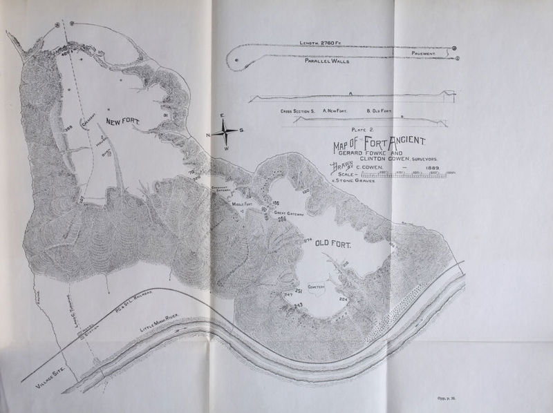 I Pavement. Parallel Walls Cross Section S. A.NewFort. B. Old Fort. Plate 2. MRP 1 GERARD FOWKE AND CLINTON COWEN, SURVEYORS. C.COWEN. — I88S i40orT f-’ ^ Middle Fort mm Great Gatewav OLD Fort. ^47 J