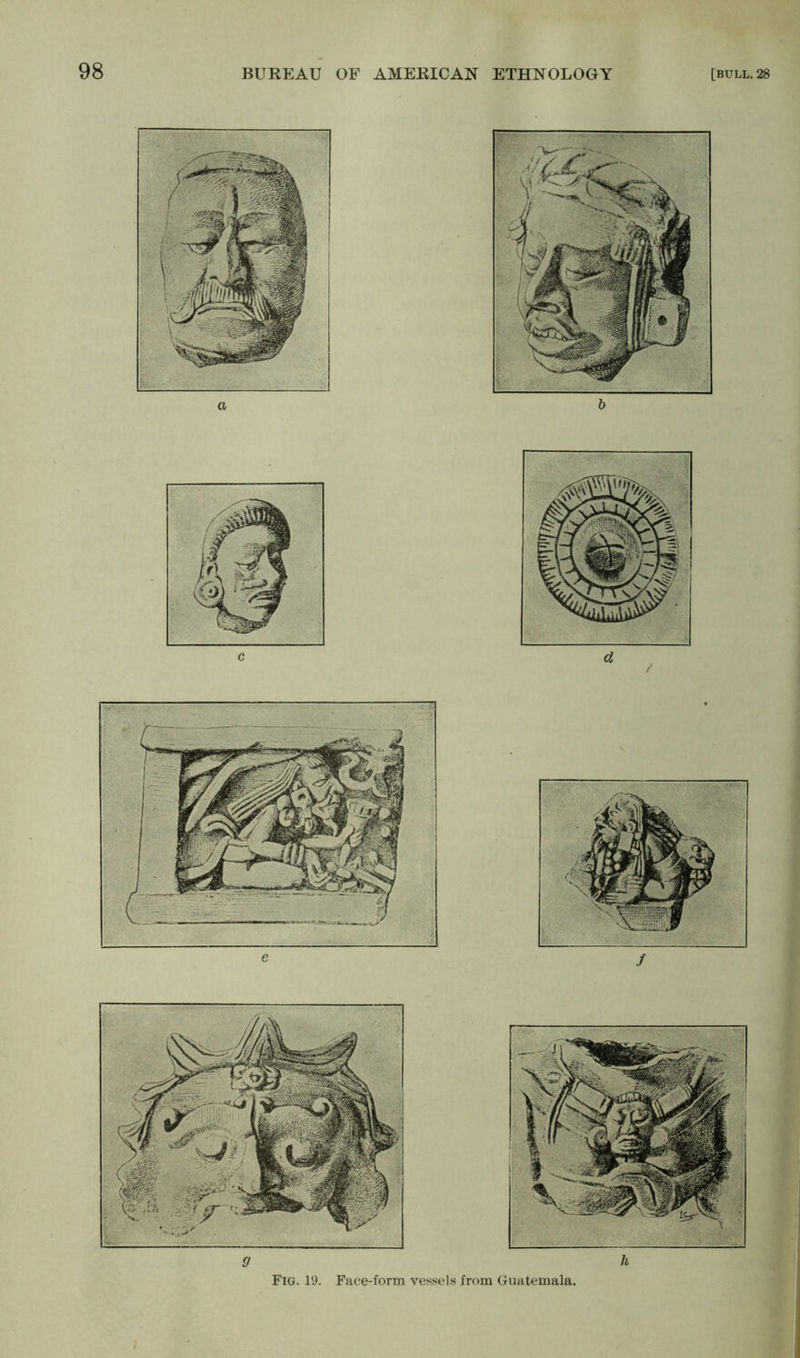 Fig. 19. Face-form vessels from Guatemala.