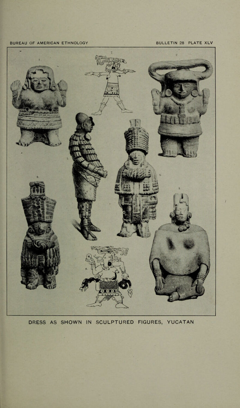 DRESS AS SHOWN IN SCULPTURED FIGURES, YUCATAN