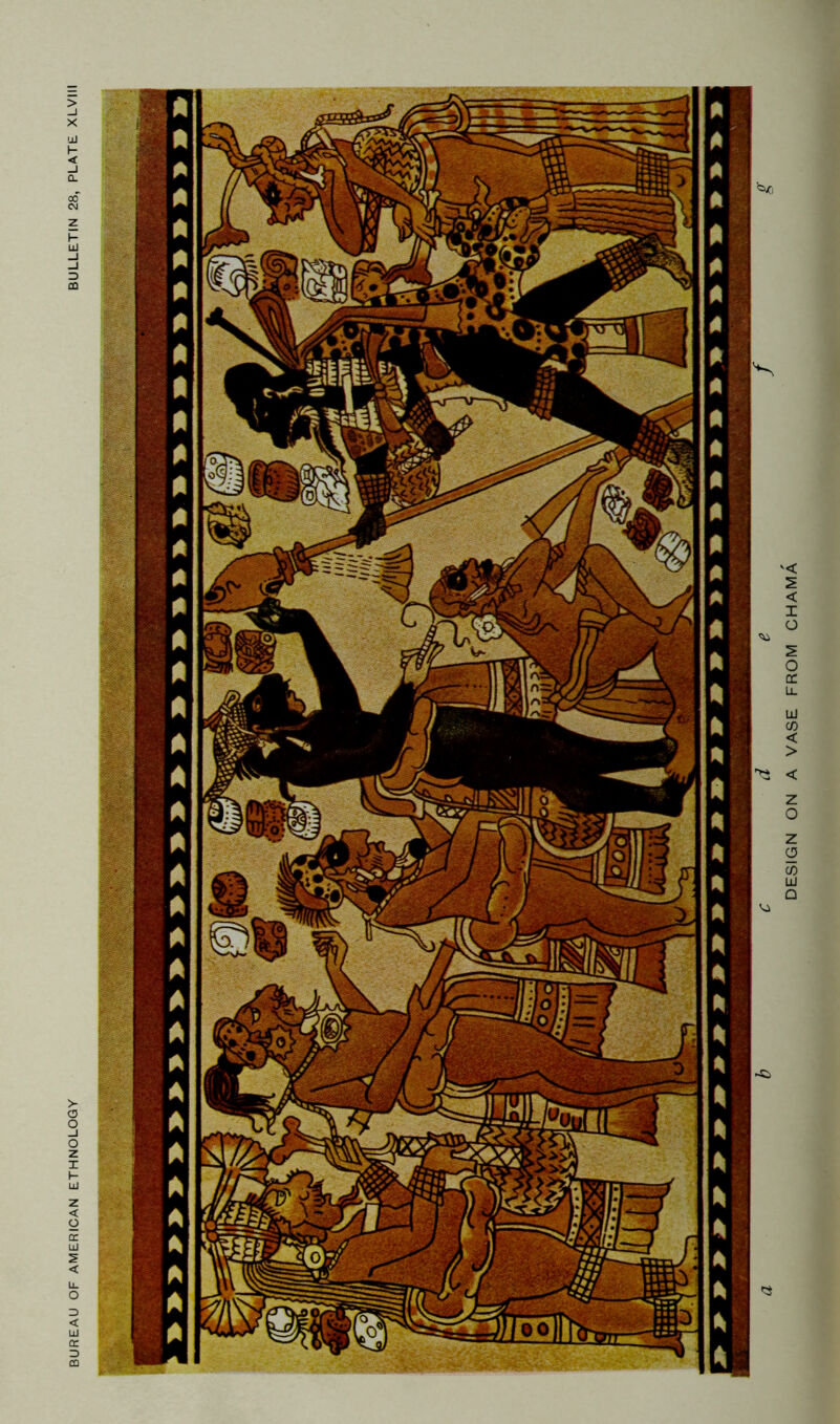BUREAU OF AMERICAN ETHNOLOGY BULLETIN 28, PLATE XLVIII DESIGN ON A VASE FROM CHAMA