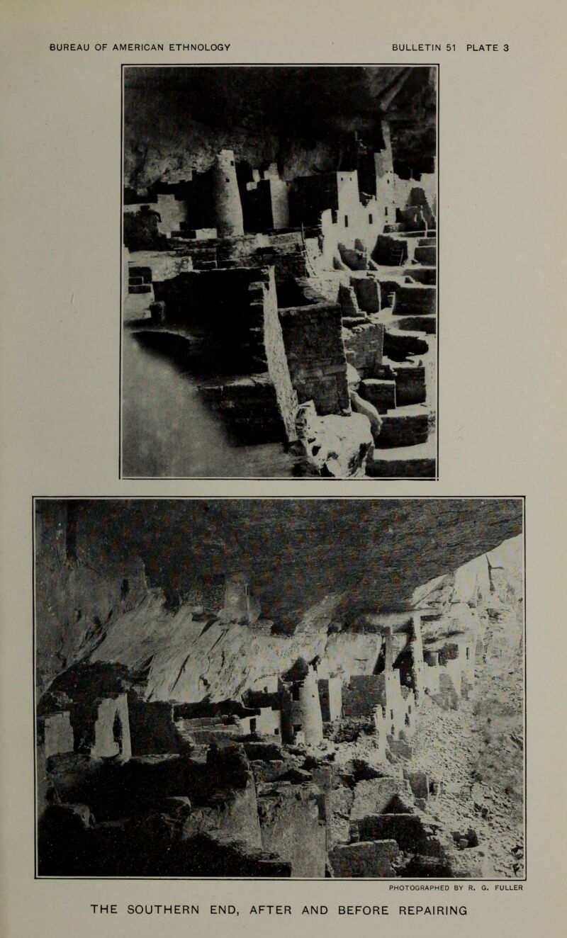 PHOTOGRAPHED BY R. G. FULLER THE SOUTHERN END, AFTER AND BEFORE REPAIRING