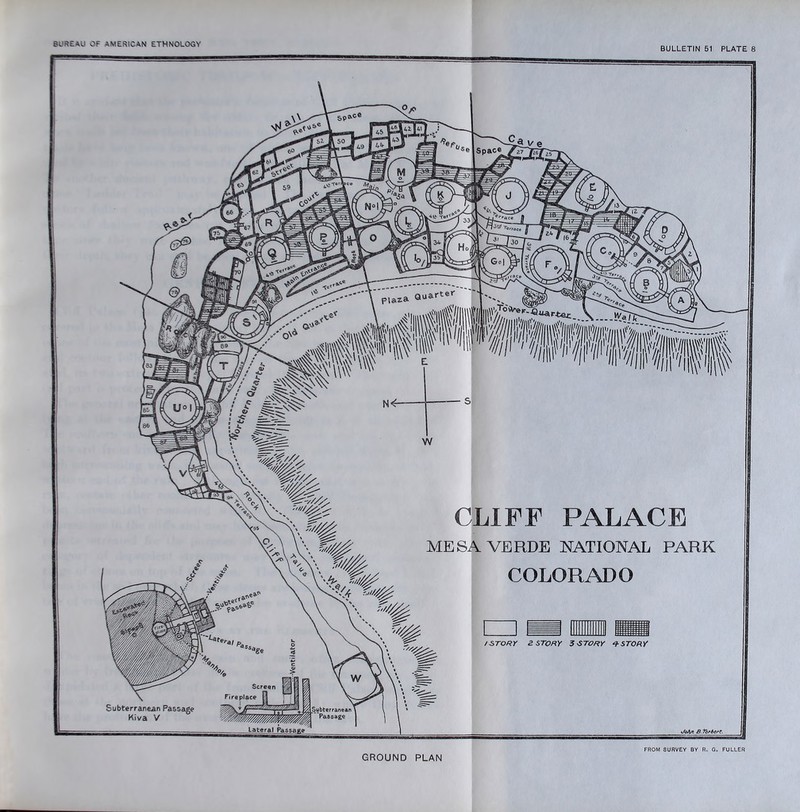 FROM SURVEY BY R. G. FULLER GROUND PLAN