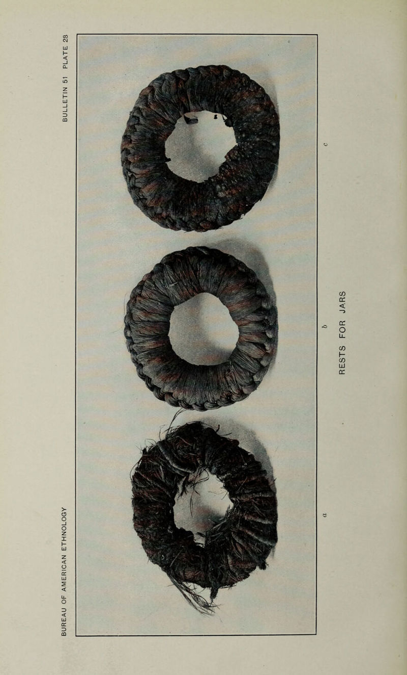 BUREAU OF AMERICAN ETHNOLOGY BULLETIN 51 PLATE 28 RESTS FOR JARS