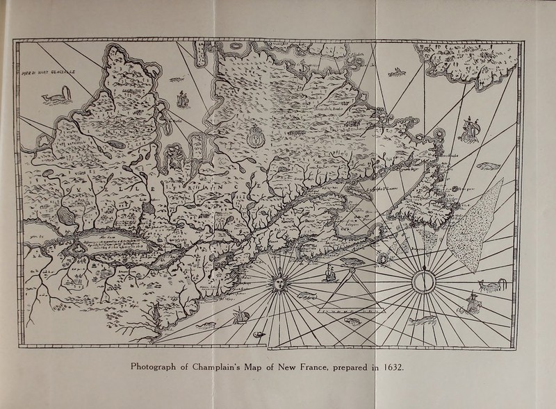 Photograph of Champlain’s Map of New France, prepared in 1632