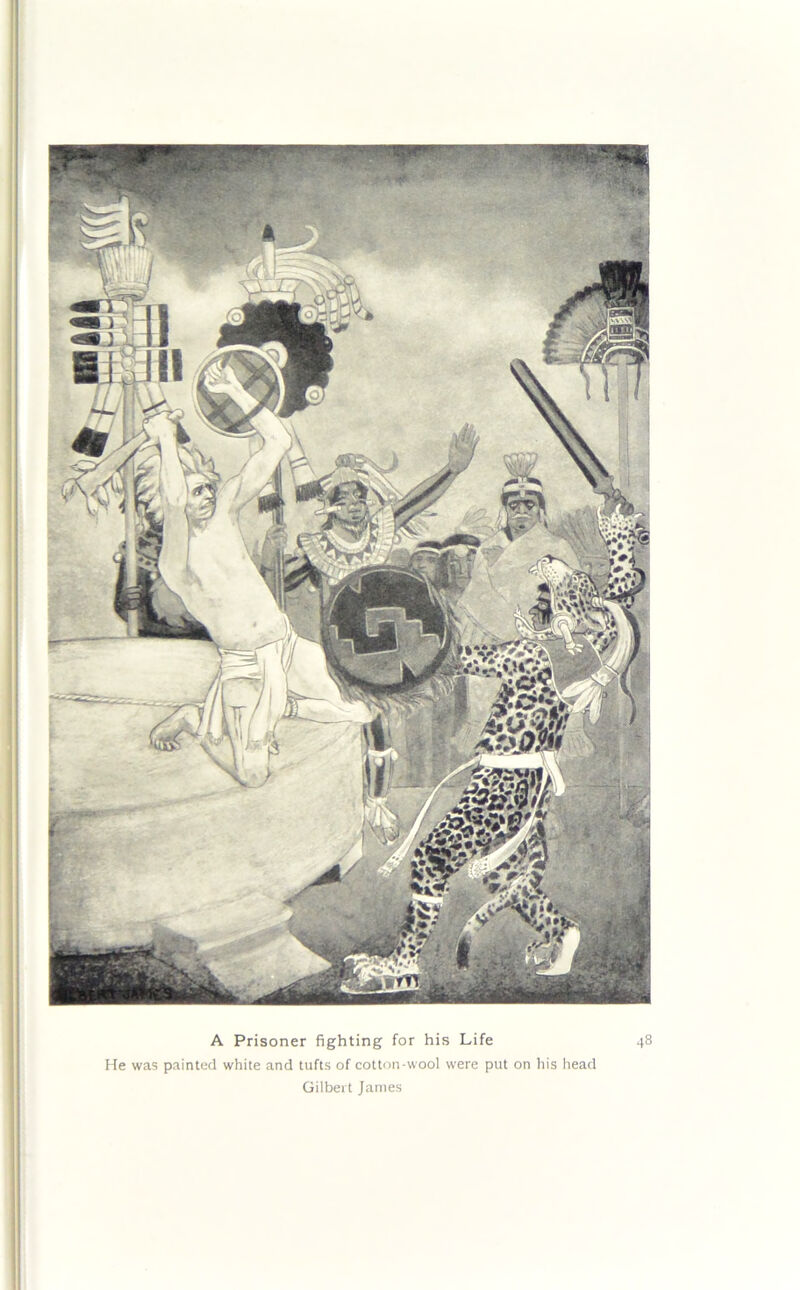 A Prisoner fighting for his Life He was painted white and tufts of cotton wool were put on his head Gilbert James 48