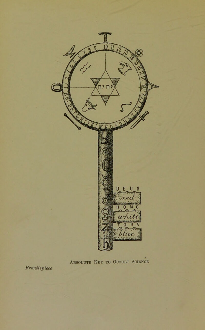 Frontispicce Absolute Key to Oocult Science