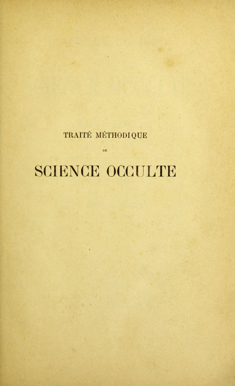 DF. SCIENCE OCCULTE