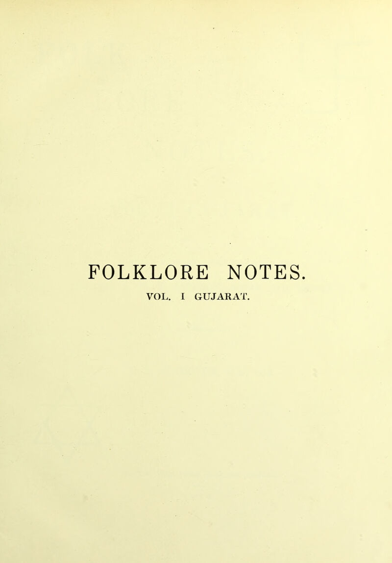 FOLKLORE NOTES.