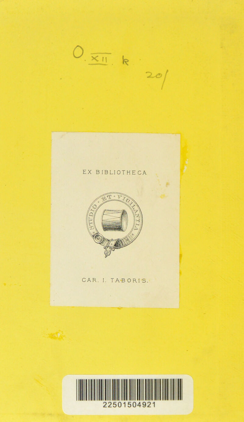 k EX BIBLIOTHECA CAR. I, TA-B ORI S. 225 50492