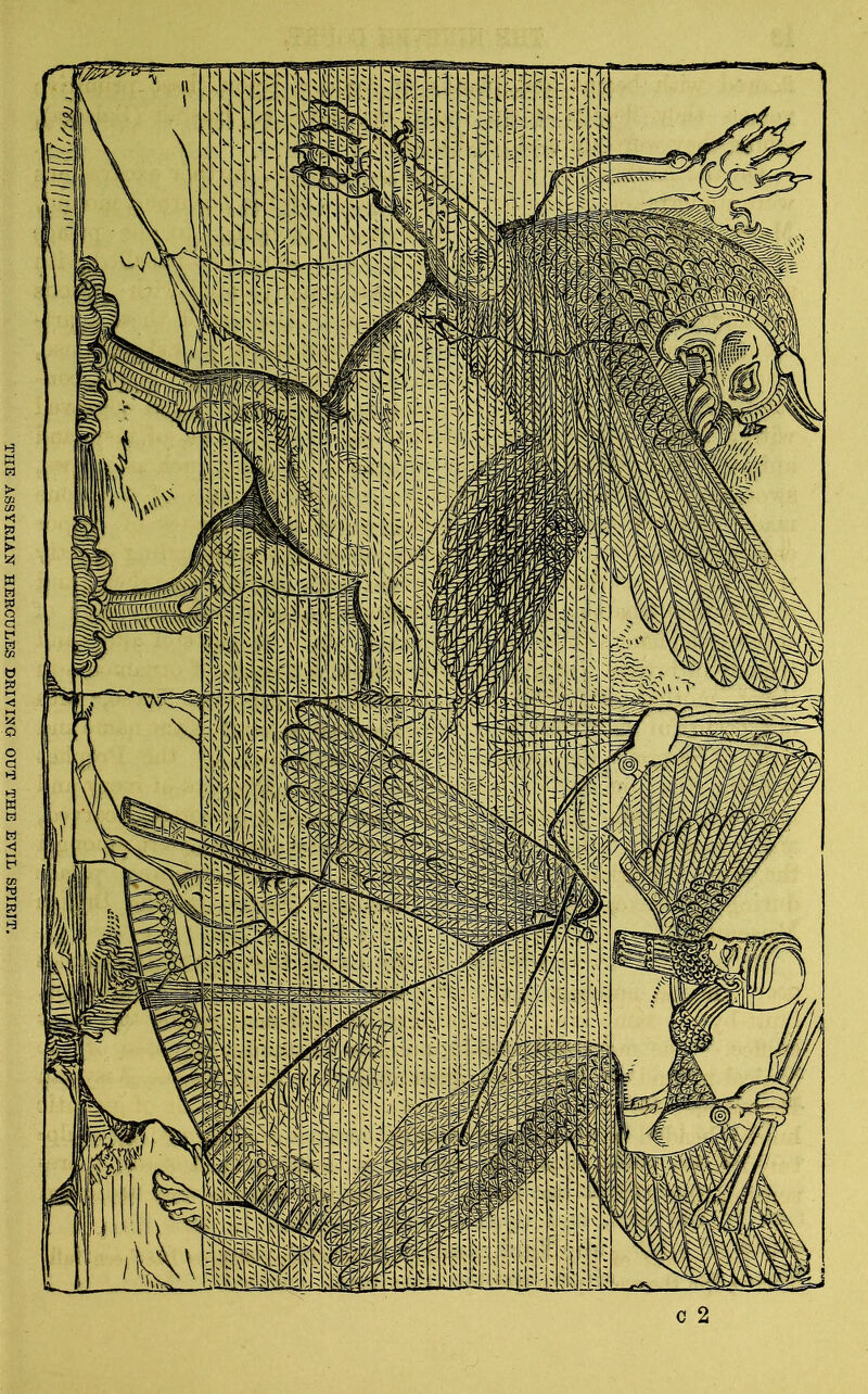 THE ASSYRIAN HERCULES DRIVING OUT THE EVIL SPIRIT.