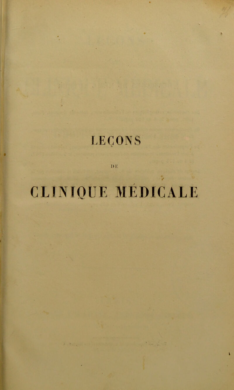 DK CLlNrOUE MÉDICALE