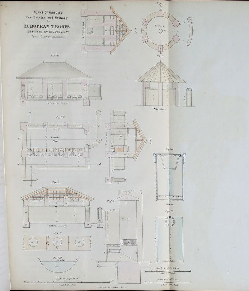 PLANS OF PROPOSED New Latrine and Urinary for El R0rE.\5 TROOPS BY