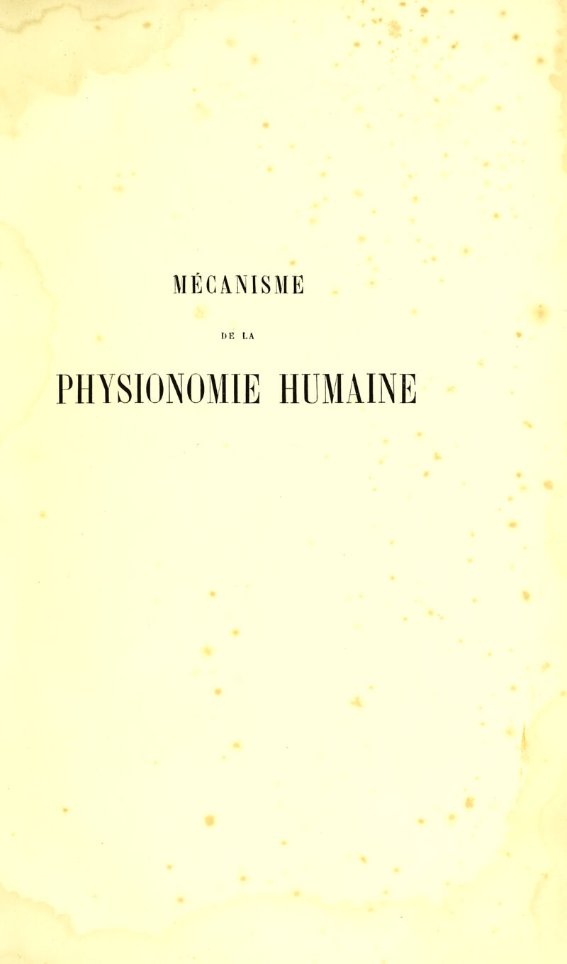 PHYSIONOMIE HUMAINE