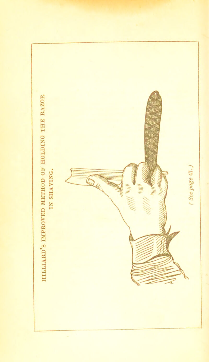Hilliard’s improved method of holding the razor ¥ f See page 47. J