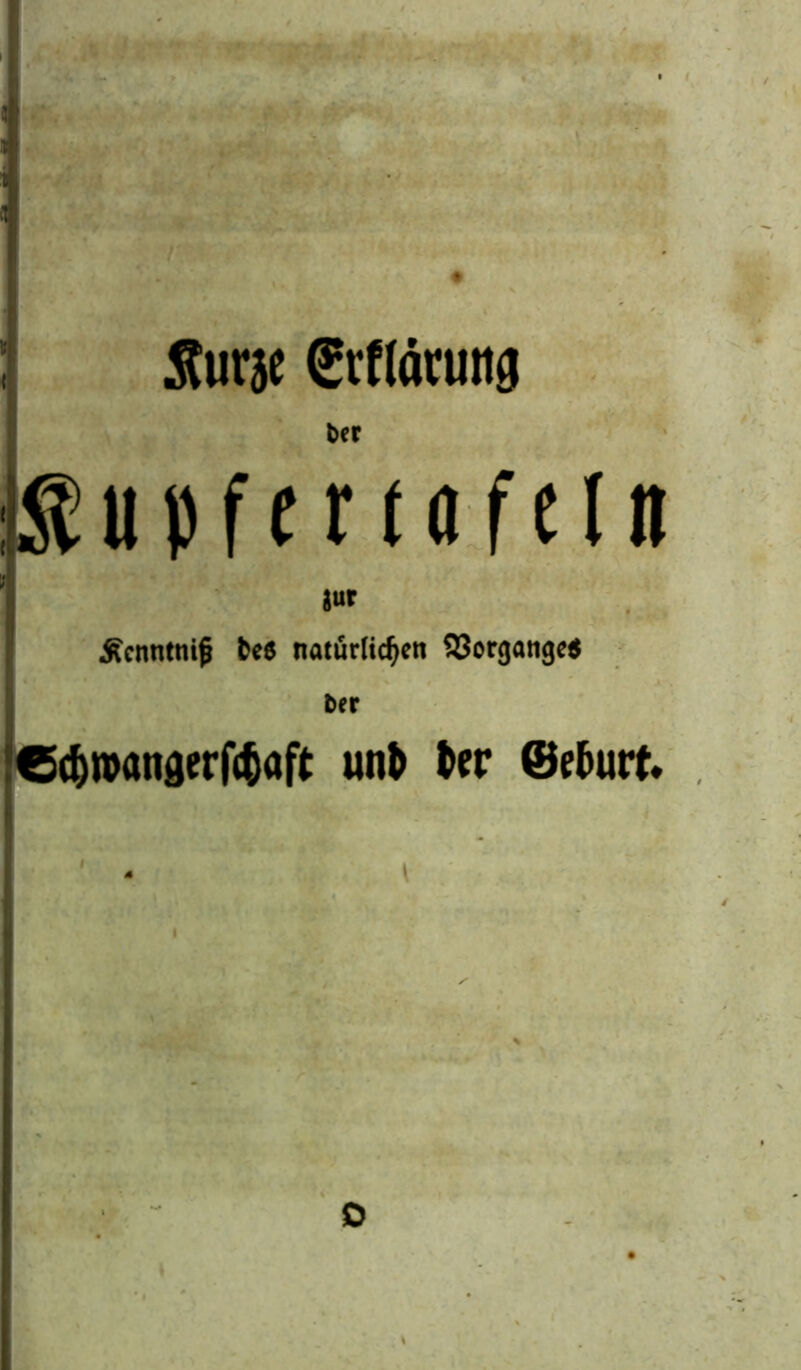 Äurje €rf(äuing ber u p f e rtafeln Jur £cnntni£ fcee natürlichen Vorgänge* ber c^manderfc^aft unt> fcer ©efcutt. D