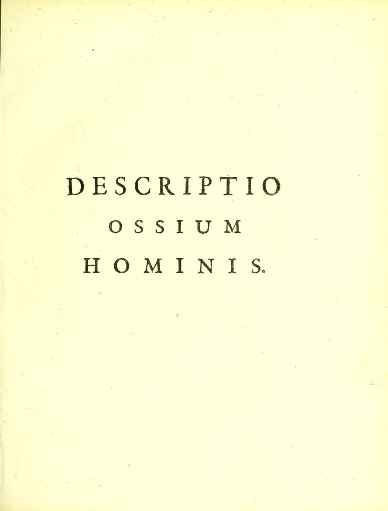 DESCRIPTIO OSSIUM HOMINIS. \