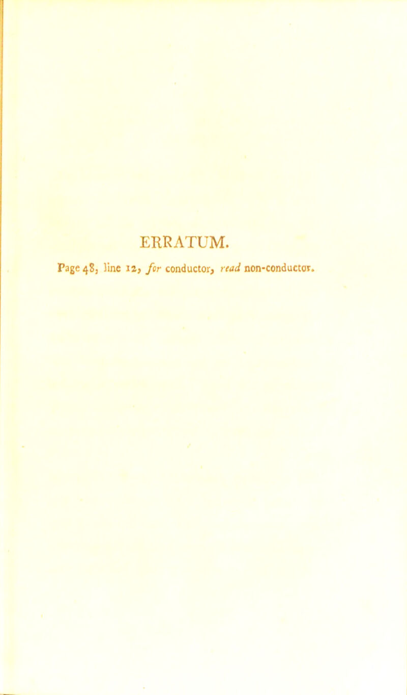 ERRATUM. Page 48, line 12, for conductor, read non-conductor.