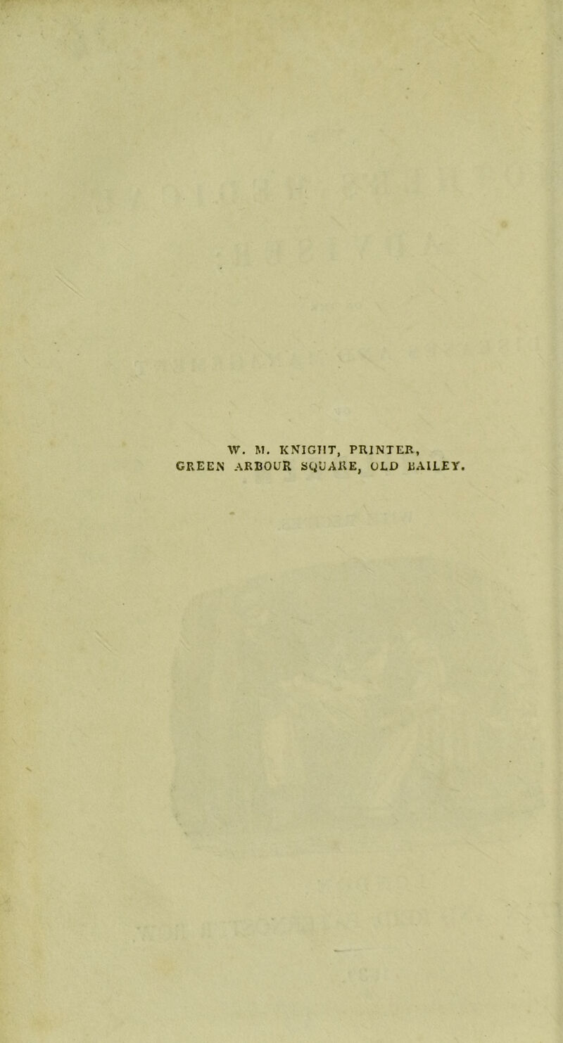 W. M. KNIGHT, PRINTER, GREEN ARBOUR SQUARE, OLD HAILEY.