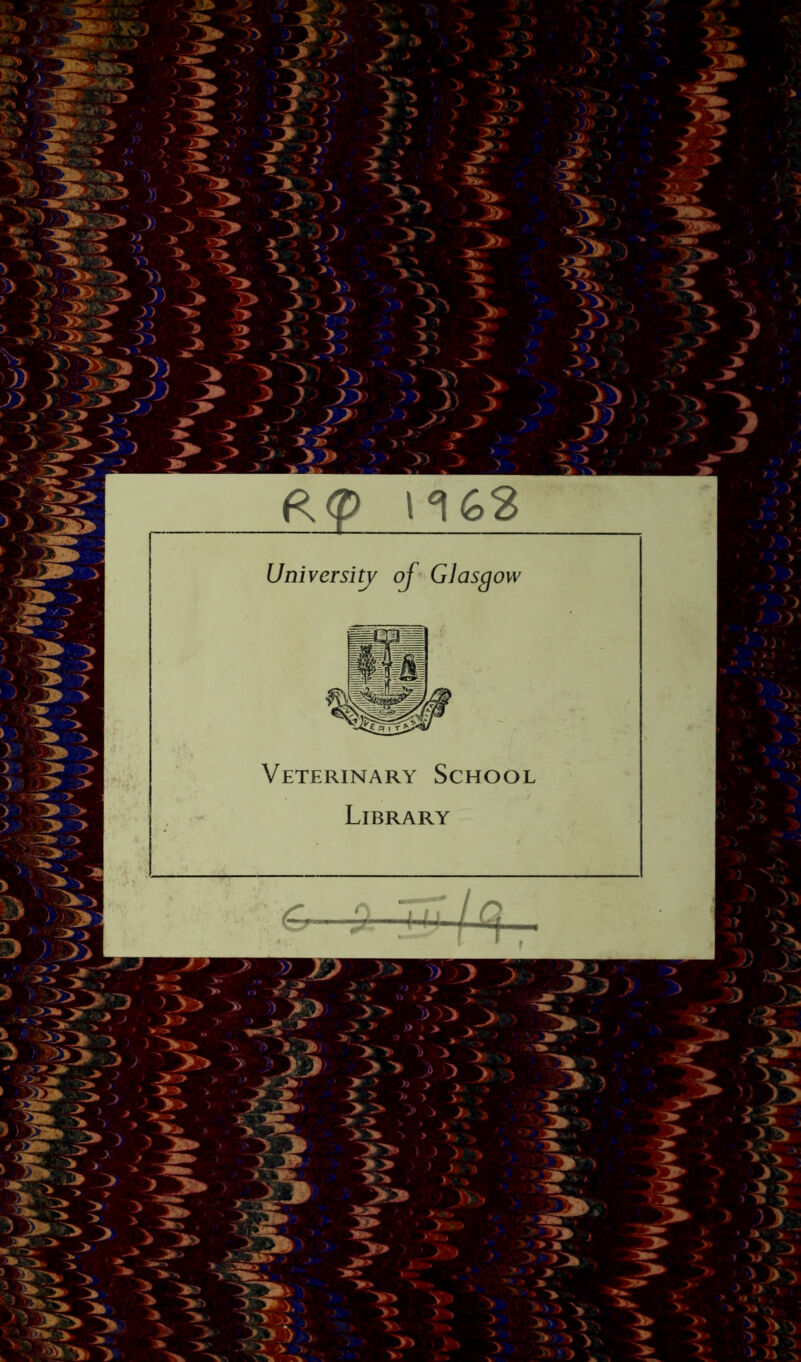 «<p n&2 University of Glasgow Veterinary School Library