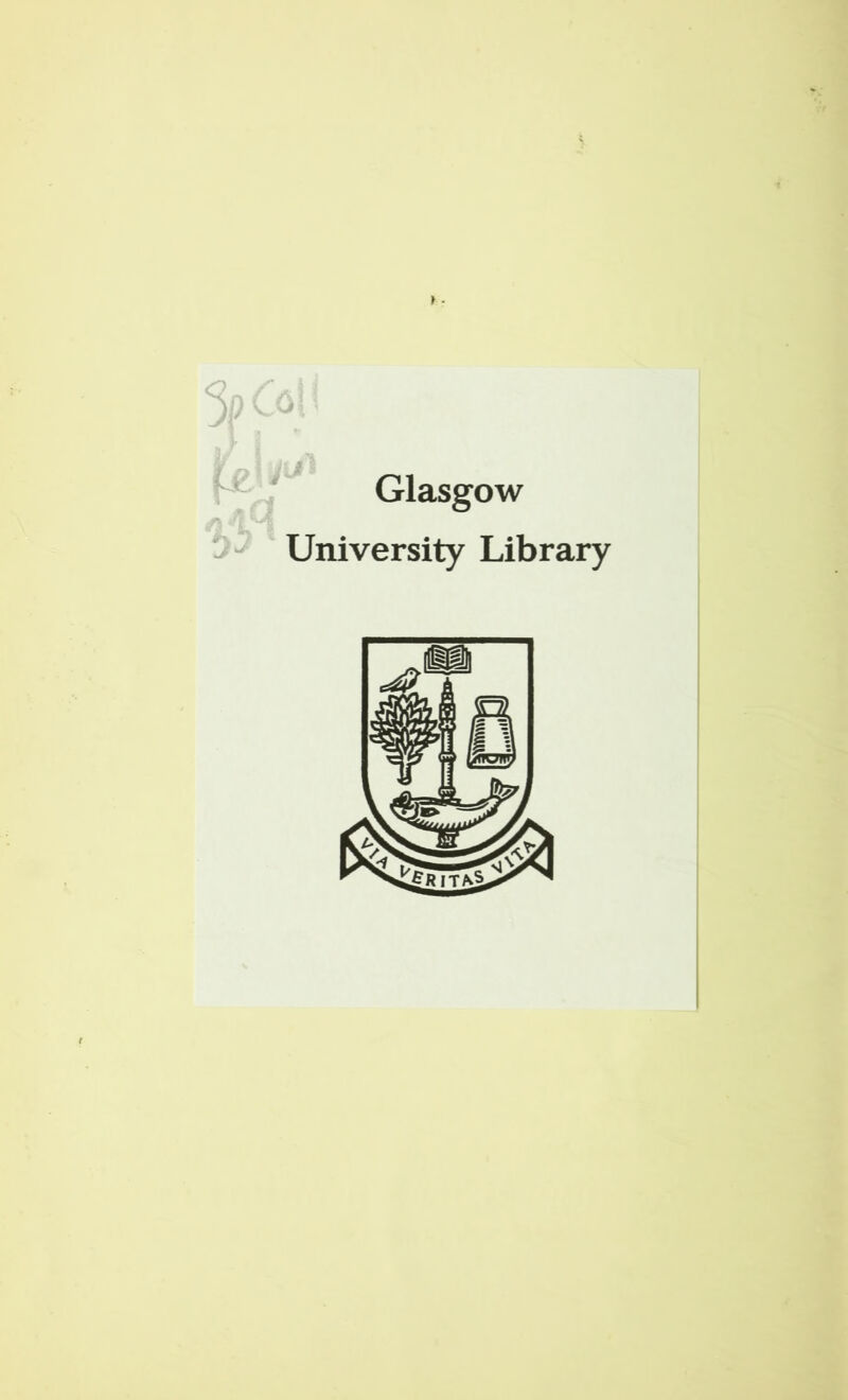 1/ Glasgow n flM University Library