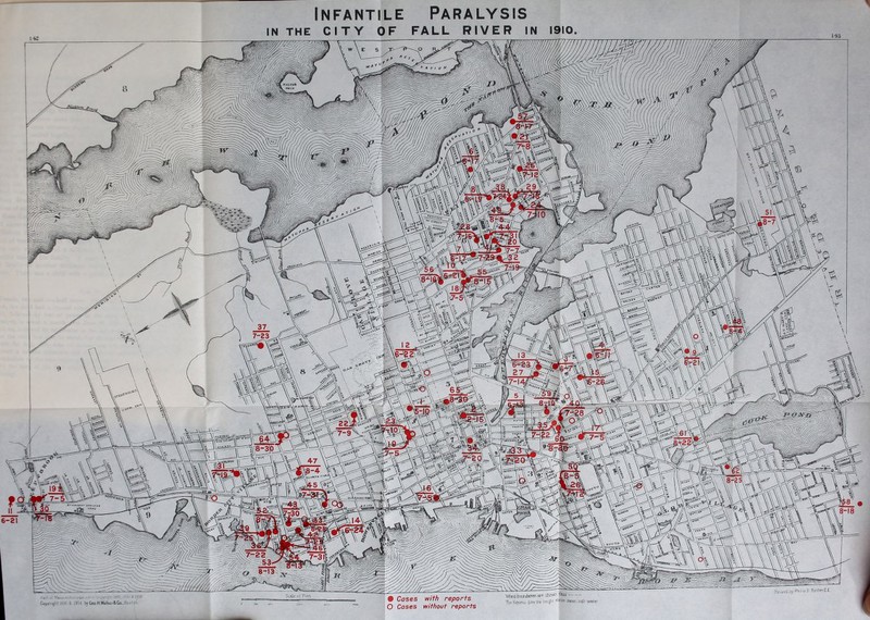 IN THE CITY OF FALL RIVER IN 1910 RALPj/tt k NttCK OUTH^V^ Rir.L-iedlyPhil'oD Borden C.E WardBoimdones are shcrw Tlw friures gjvclhe hetghi of 9 Cases with reports O Cases without reports iTiMTiio^ wfller lA/^, i i?M t3y6eotlW#lk6r&Go..ilos''3;