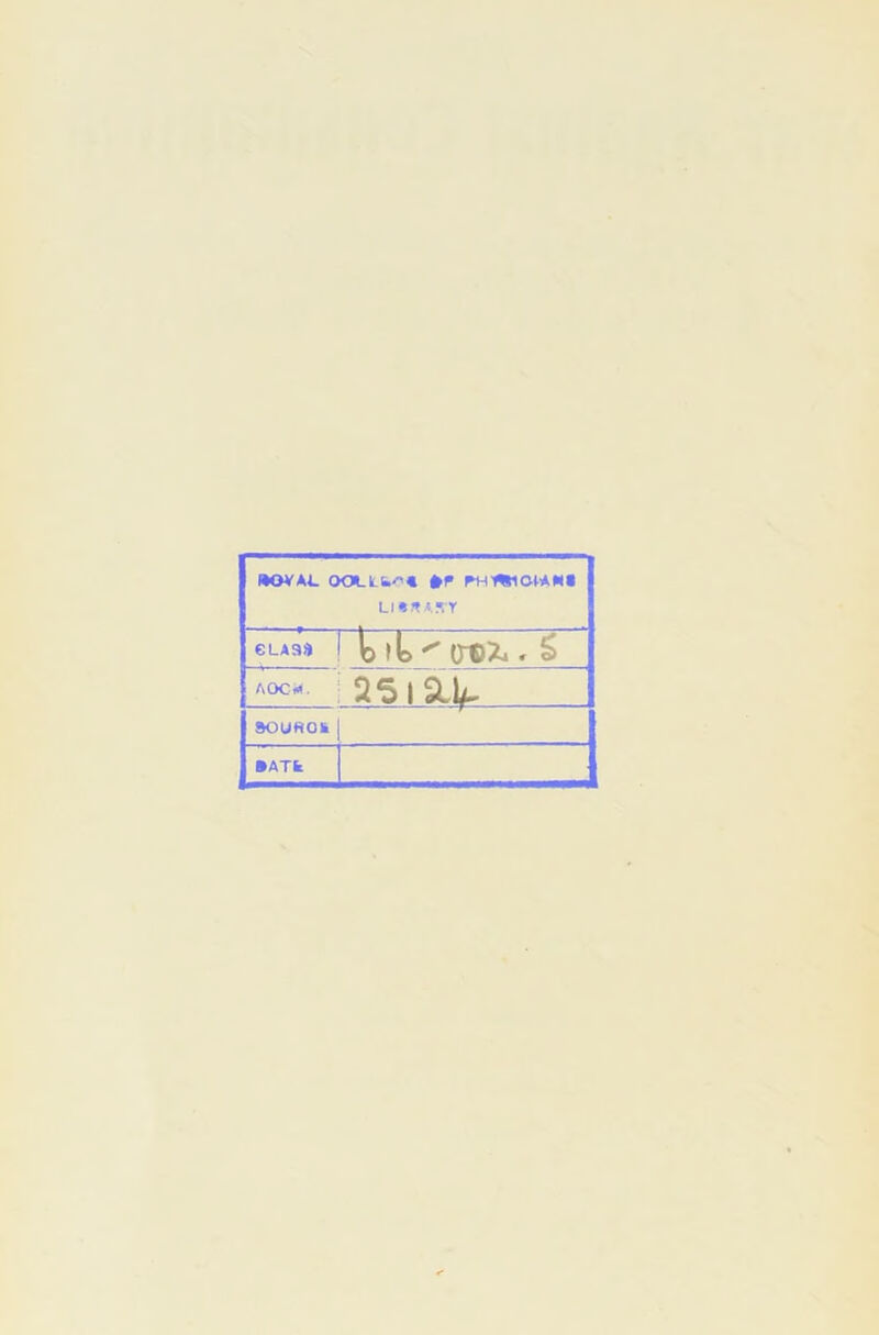 ftOVAi. OOLtt^« *F PH'^«10^A»(• U«.tA,SY €LA94 b it ^ ^ AOCM. 251211^ SOUHOb •ATfc