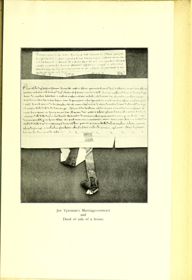 Jan Yperman’s Marriage-contract and Deed of sale of a house.