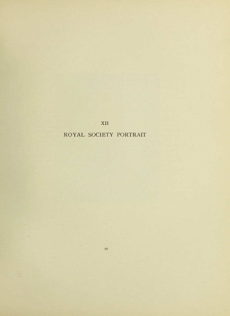 ROYAL SOCIETY PORTRAIT