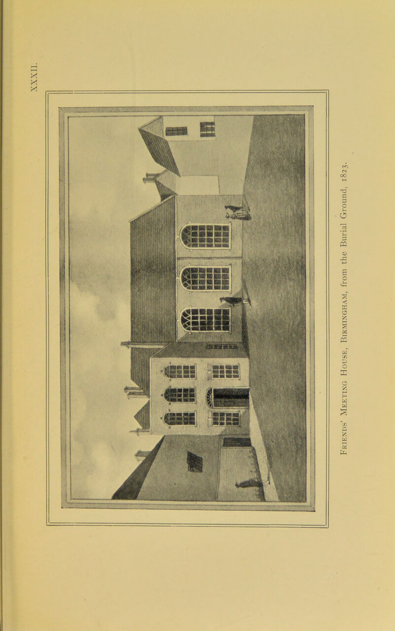 IIXXX Friends’ Meeting House, Birmingham, from the Burial Ground, 1823.