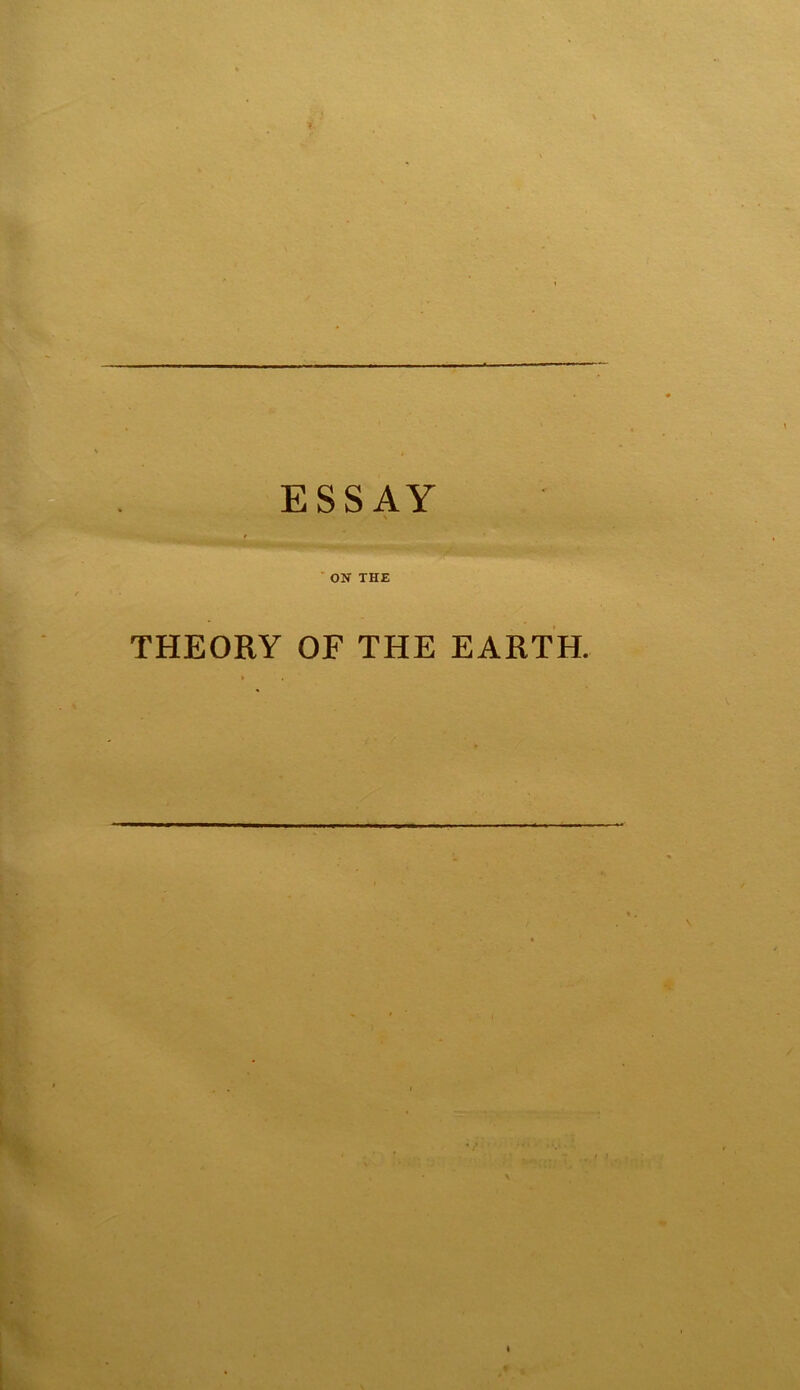 ON THE THEORY OF THE EARTH.