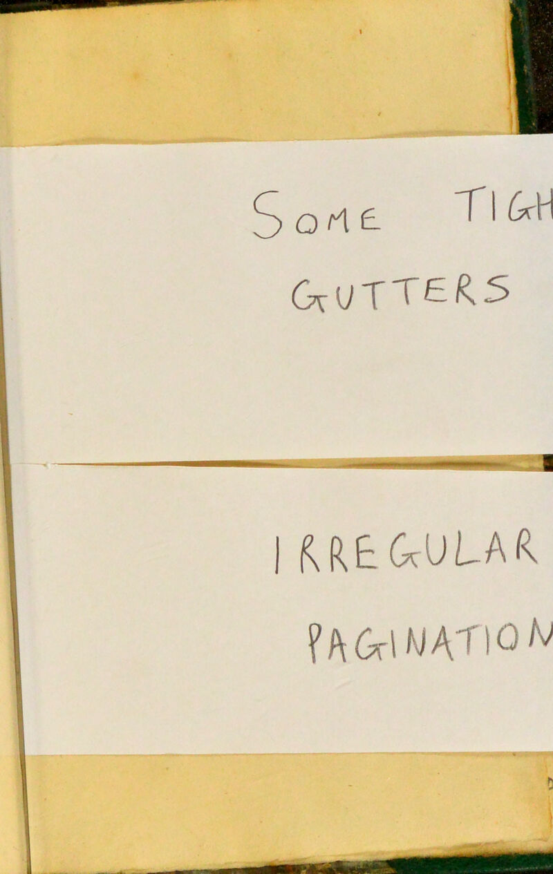 S q t\ e. TI (xH Gv ^ T l £ R 5 I RRE&ULAR (’AGrlNA'n0^