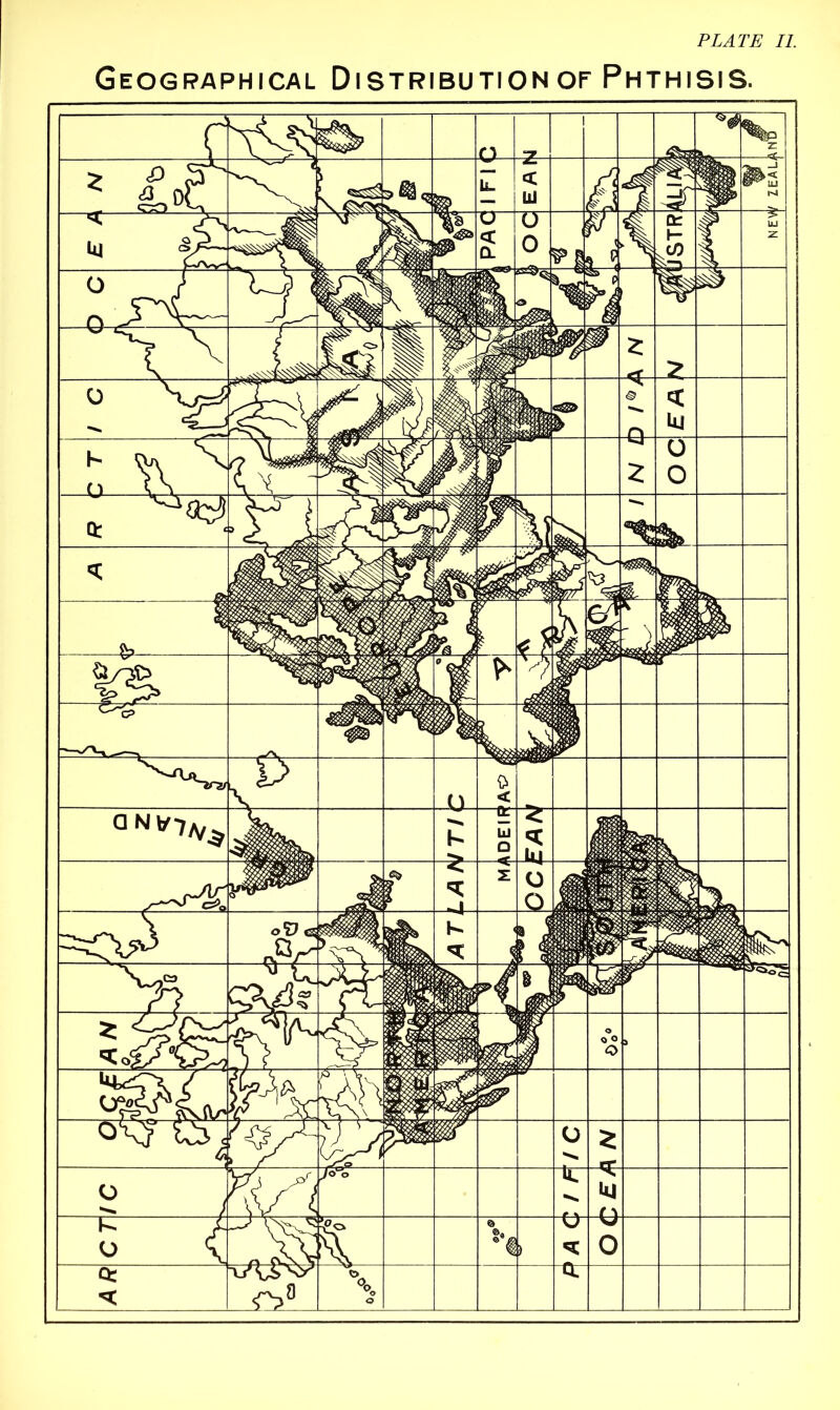 PLATE II. Geographical Distribution of Phthisis.
