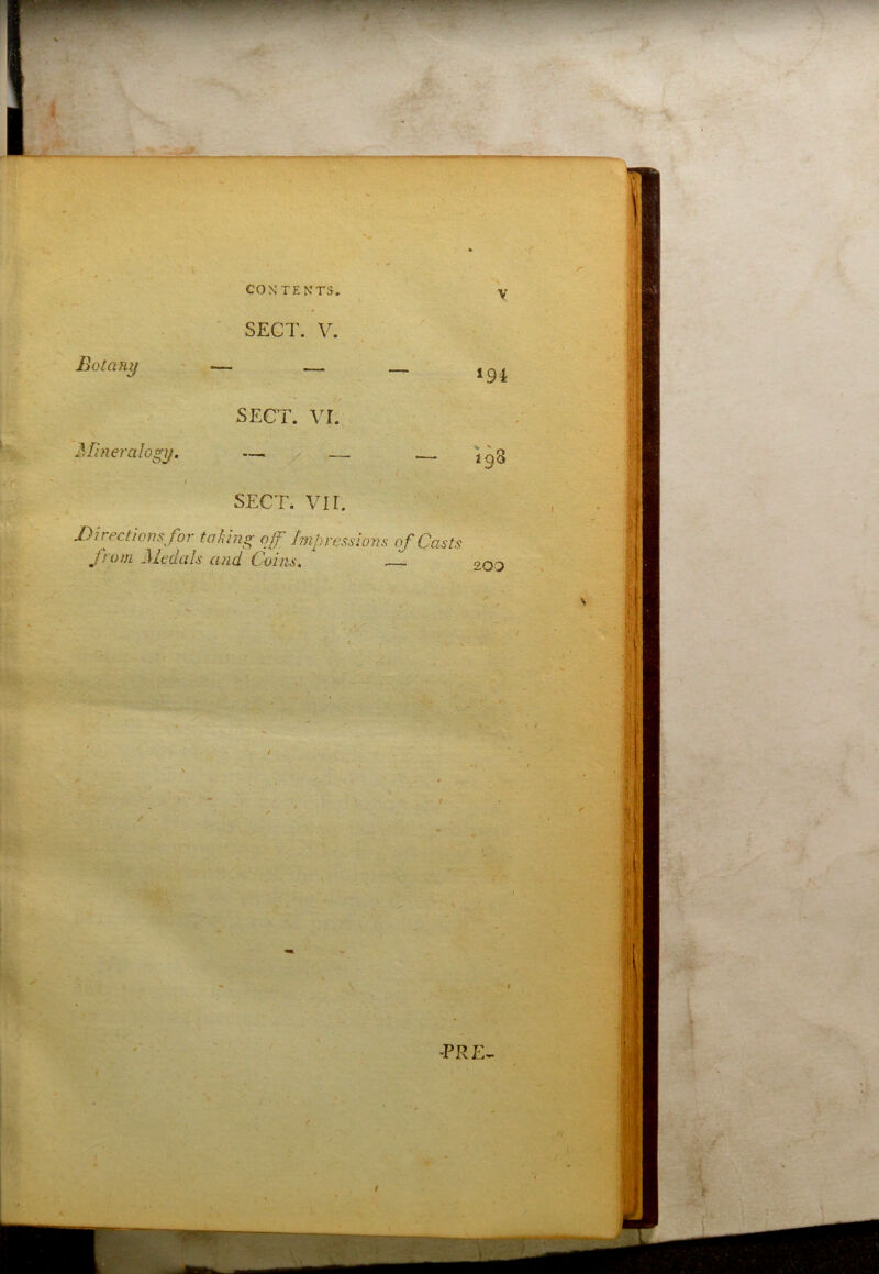 Jjotahu ?>{ineralogn. SECT. AT.. SECT. VU, Directions for tahin^ of Impressions of Casts from Medals and Coins. 194 198 20Q ^PRE-