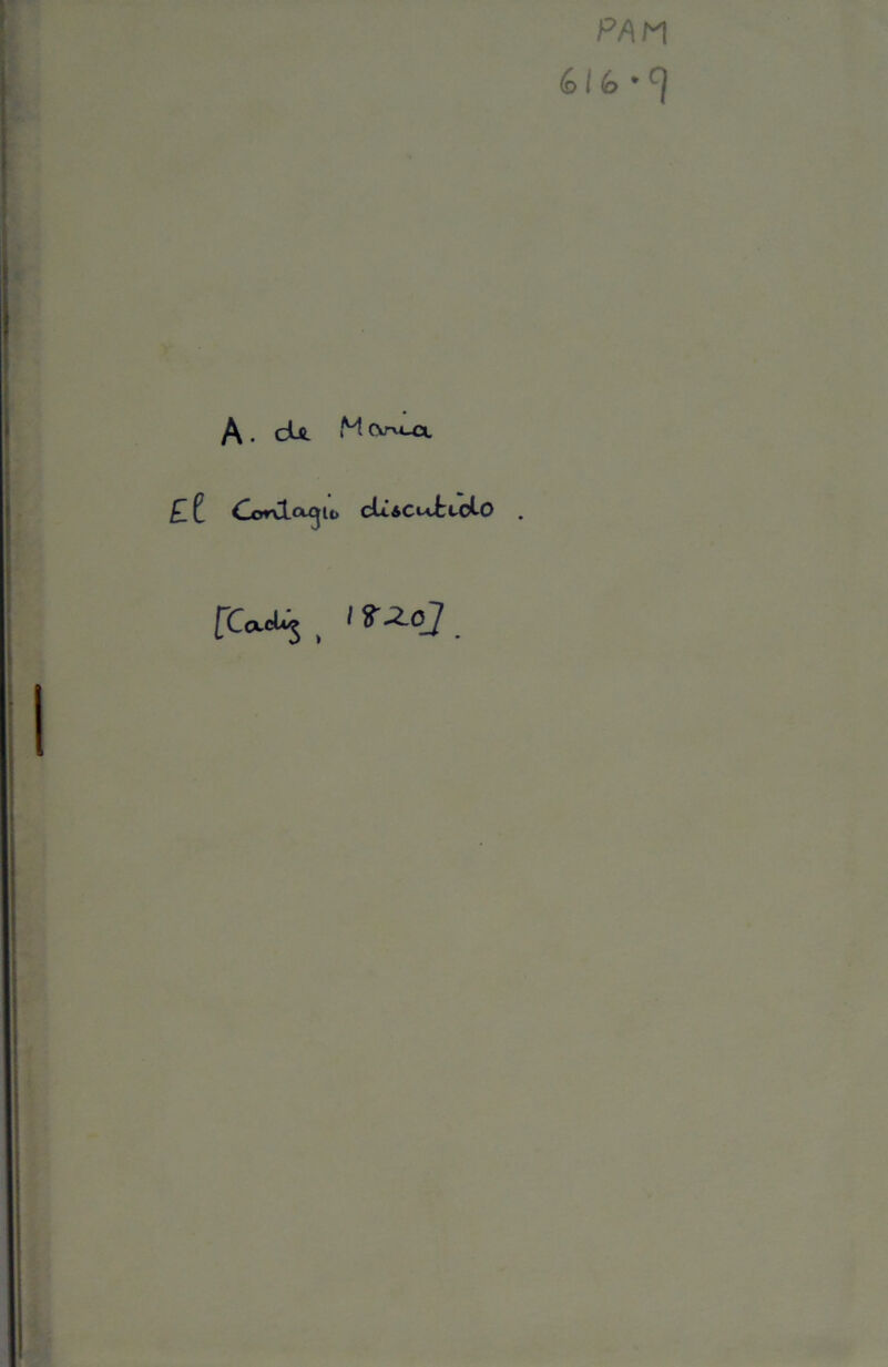 PAM 6í <£. * <7 A- cU Mtvr'ca. £f ComIíwj it> d-tiCiA^to^O . [Co*cU^ ( ¡