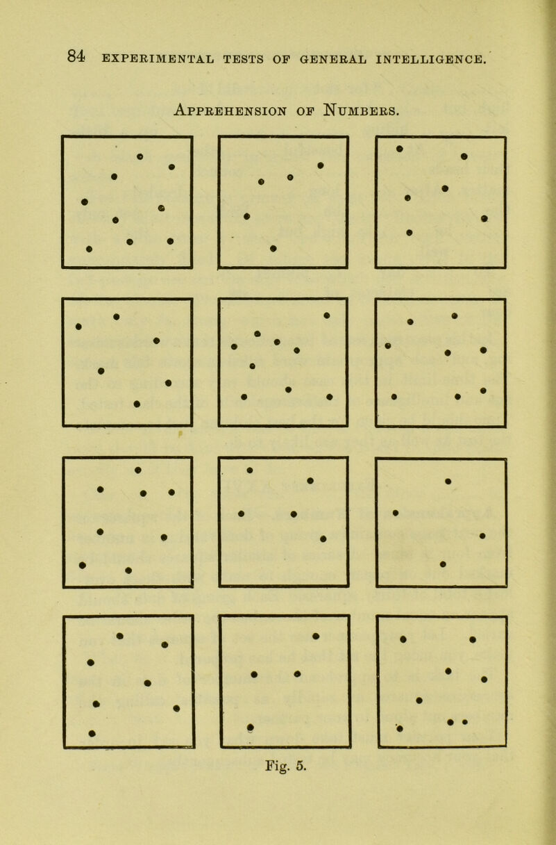 Apprehension op Numbers. e • • • « • • • • • • ® • • • • • • • • • • • • • • • • • • • • • • • • • • • • • • • • • • • • • • • • • • • • • • • • • • • • • • • • • • • • • • • . Fig. 5.