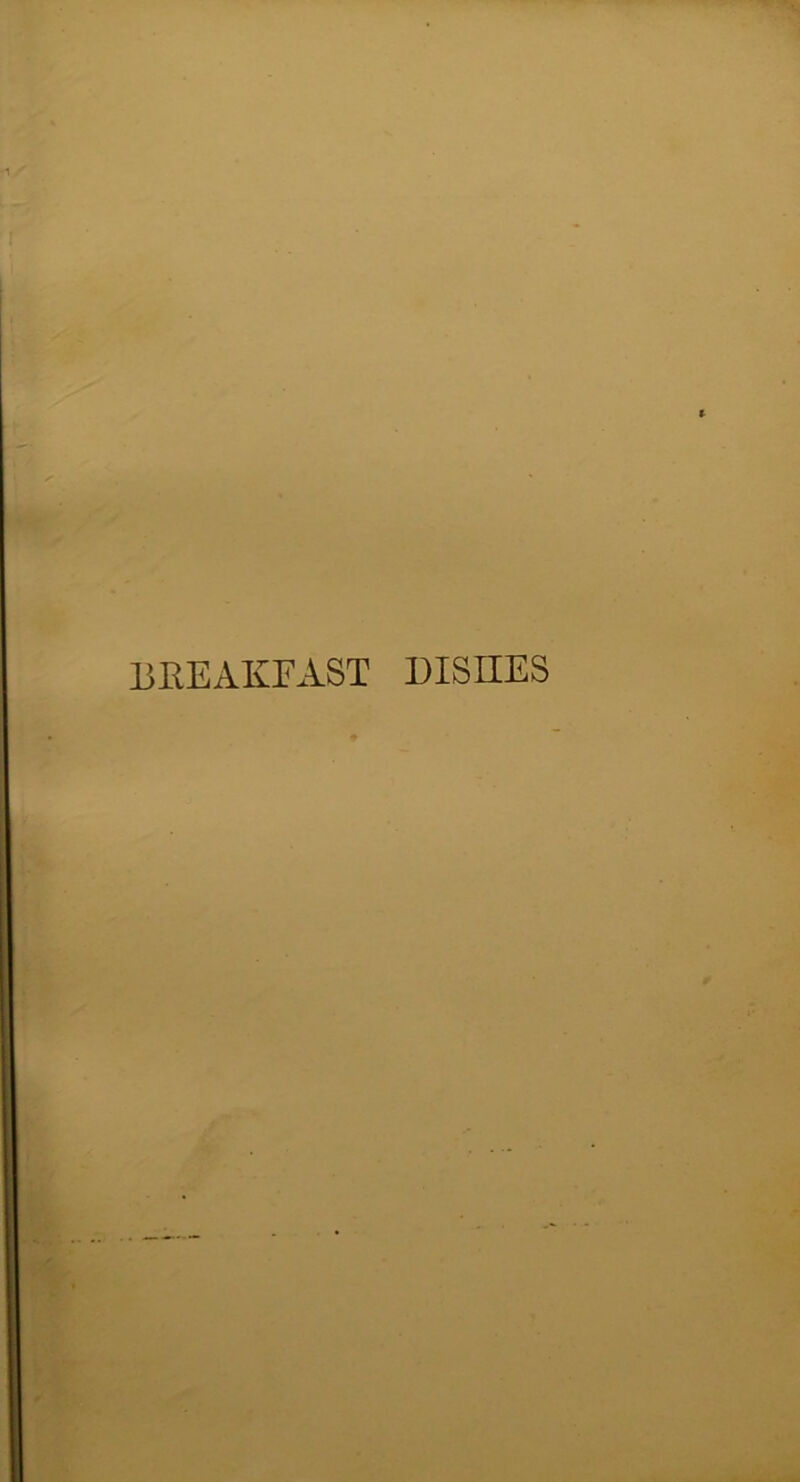 BREAKFAST DISHES