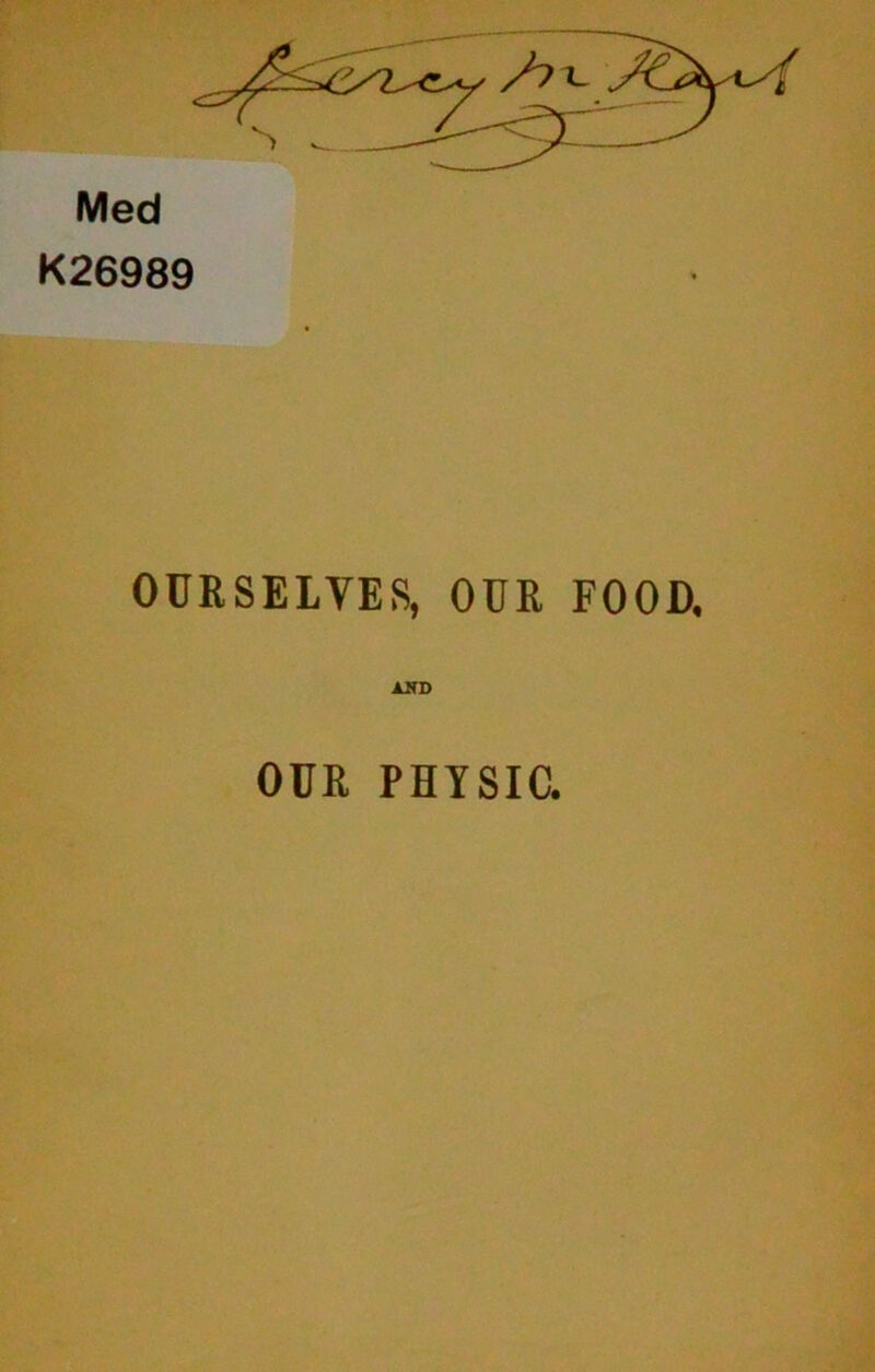 Med K26989 OURSELVES, OUR FOOD. AND OUR PHYSIC.