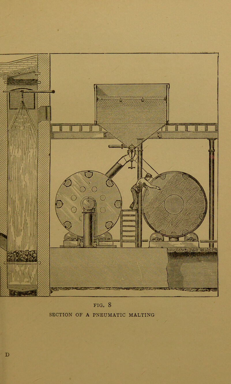 SECTION OF A PNEUMATIC MALTING D