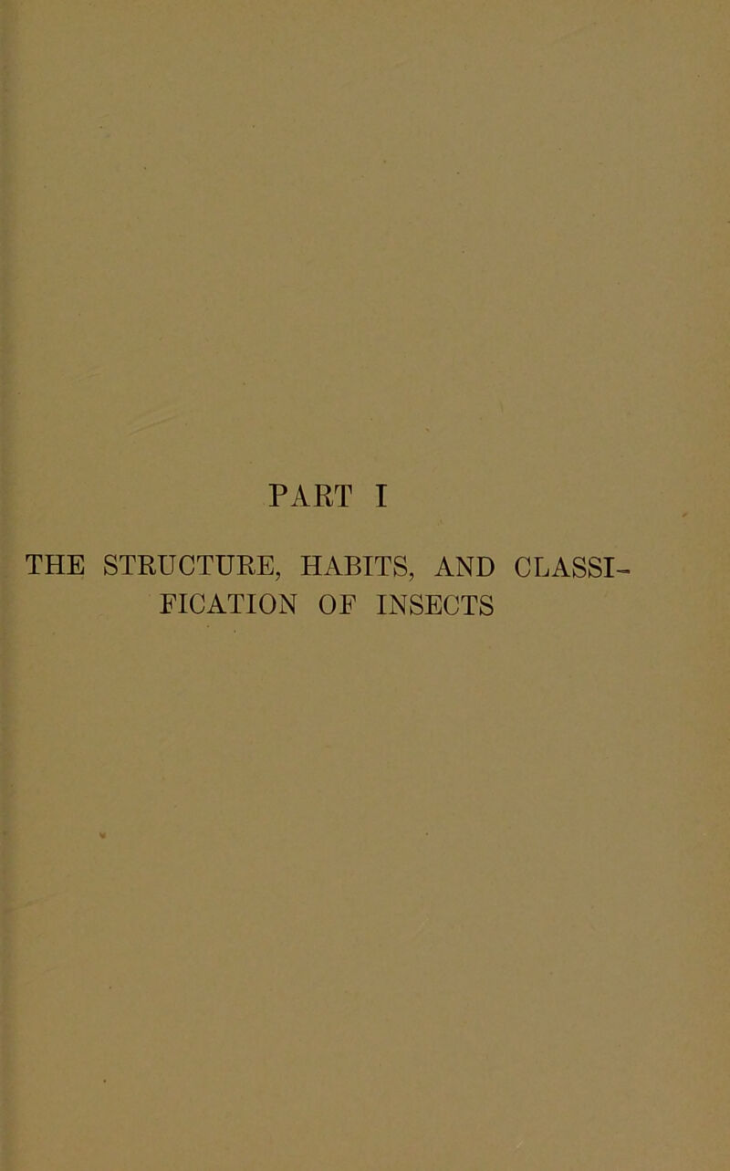 THE STRUCTURE, HABITS, AND CLASSI- FICATION OF INSECTS